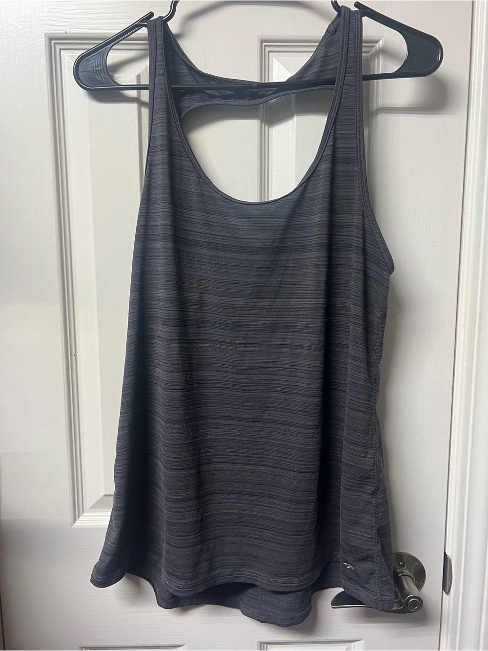 Ideology Charcoal Gray Striped Racerback Tank